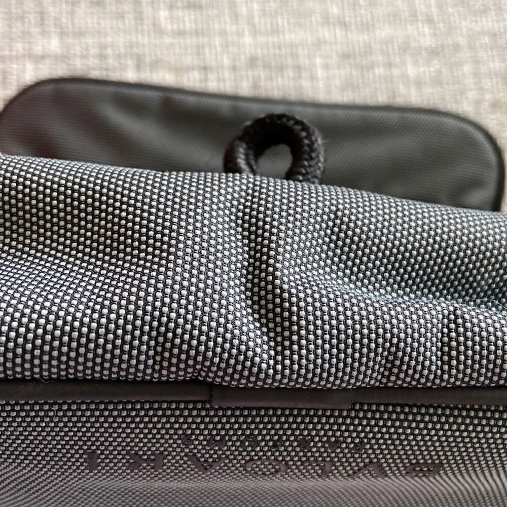 BLV Bulgari small gray travel case never used with clip close